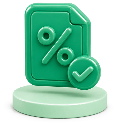 3D CGI Tax exemption financial shield document