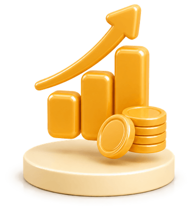 3D CGI Compounding wealth money tree